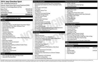 2016 Jeep Cherokee Sport