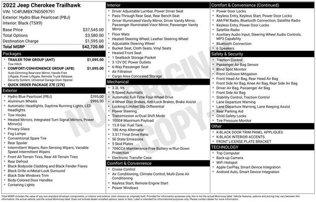 2022 Jeep Cherokee Trailhawk