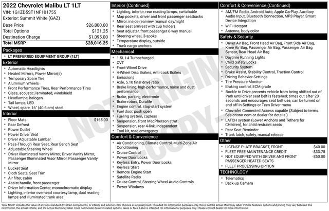 2022 Chevrolet Malibu LT