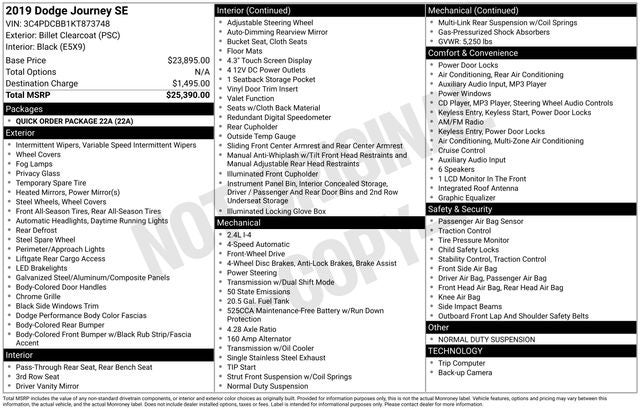 2019 Dodge Journey SE