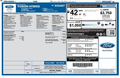 2016 Ford Fusion Hybrid SE