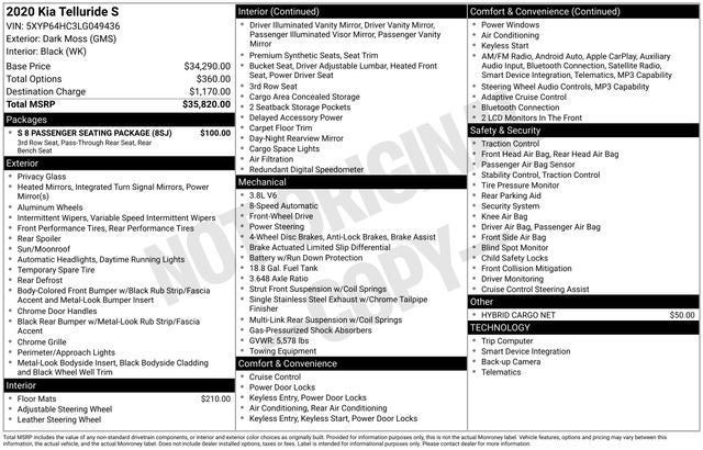2020 Kia Telluride S