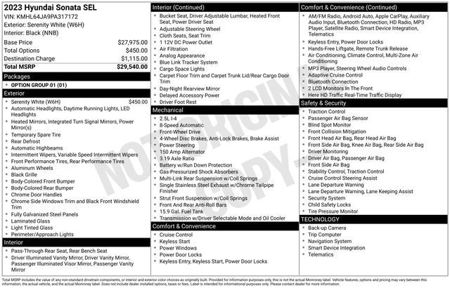 2023 Hyundai Sonata SEL