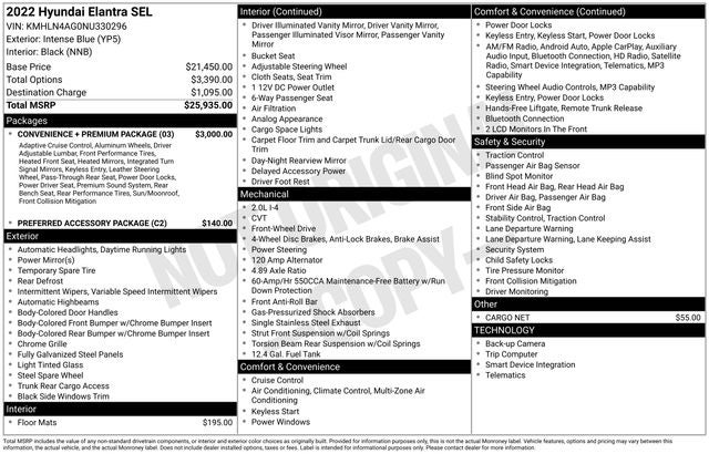2022 Hyundai Elantra SEL
