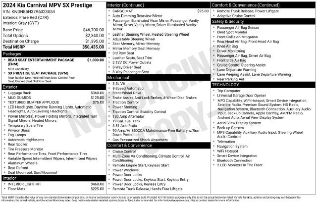 2024 Kia Carnival SX Prestige